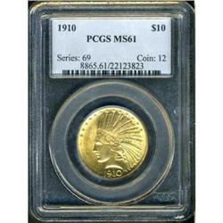 1910 $10 Indian PCGS MS61