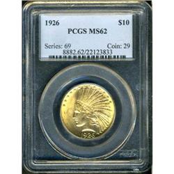 1926 $10 Indian PCGS MS62