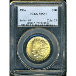 1926 $10 Indian PCGS MS61