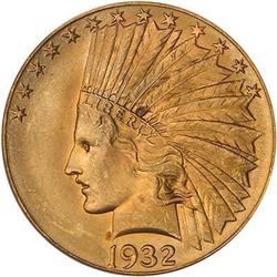 1932 $10 Indian PCGS MS65