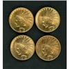 Image 1 : Lot of Four $10 Indians 1910 (x3) and 1910-S Raw EF-AU