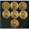 Image 1 : Lot of Seven 1910-D $10 Indian Eagles Raw VF-AU