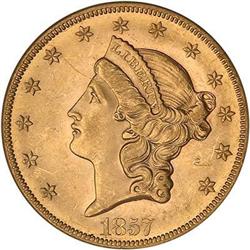 1857-S $20 Liberty PCGS MS62 (SSCA7608)
