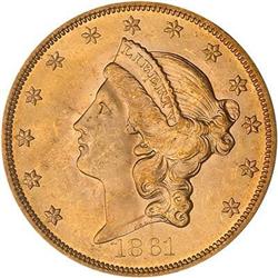 1861 $20 Liberty PCGS MS63