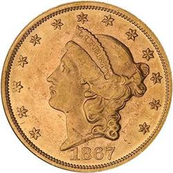 1867 $20 Liberty ANACS MS62