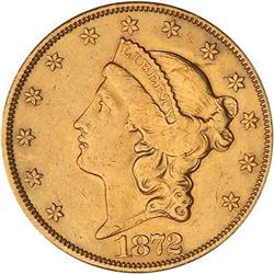 1872-CC $20 Liberty ANACS AU58 Details