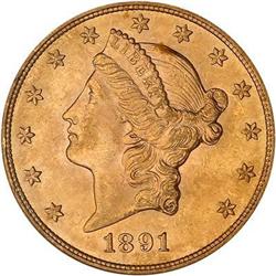 1891-S $20 Liberty PCGS MS63