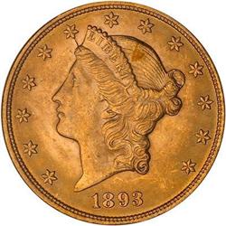 1893 $20 Liberty PCGS MS63