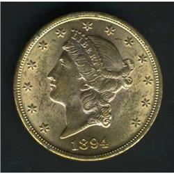 1894 $20 Liberty RAW Details of MS62 Net MS61
