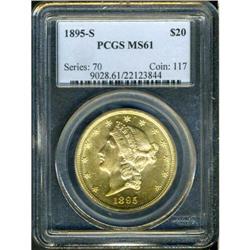 1895-S $20 Liberty PCGS MS61