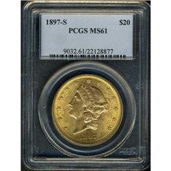1897-S $20 Liberty PCGS MS61