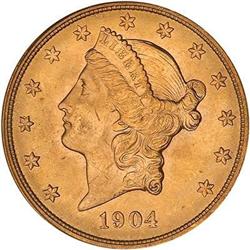 1904 $20 Liberty PCGS MS65