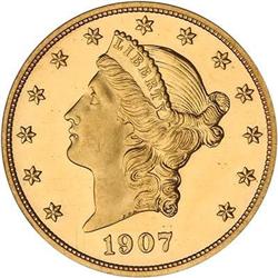 1907 $20 Liberty ANACS PF63 Cameo