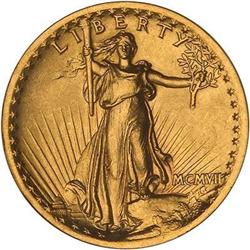 1907 $20 St. Gaudens. High relief Wire Rim PCGS MS64