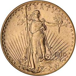 1910 $20 St. Gaudens PCGS AU58