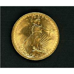 1915-S $20 St. Gaudens Raw AU