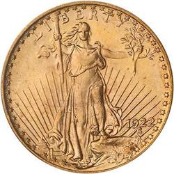 1922 $20 St. Gaudens PCGS MS65