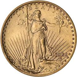 1922 $20 St. Gaudens PCGS MS62