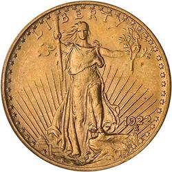 1922 $20 St. Gaudens PCGS MS62