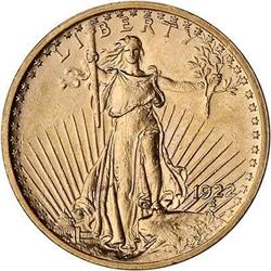 1922 $20 St. Gaudens RAW MS60