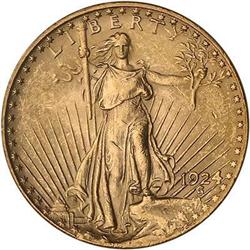 1924 $20 St. Gaudens PCGS MS62