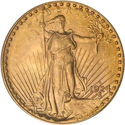 1924-S $20 St. Gaudens PCGS MS64