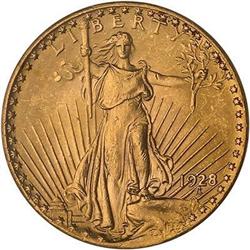 1928 $20 St. Gaudens PCGS MS63