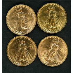 Lot of Four Saints 1922 (x2) and 1923(x2) Raw EF-AU