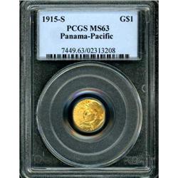 1915-S Panama-Pacific Gold Dollar PCGS MS63