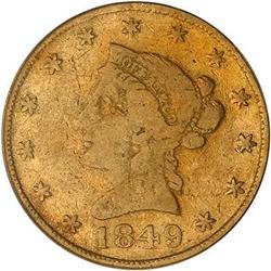 S.S. Central America. 1849 Ten D. PCGS VF30