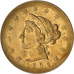 1852 S.S. Central America. Large Head $10 PCGS AU50