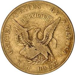 1852/1 S.S. Central America. $10 Humbert PCGS VF30