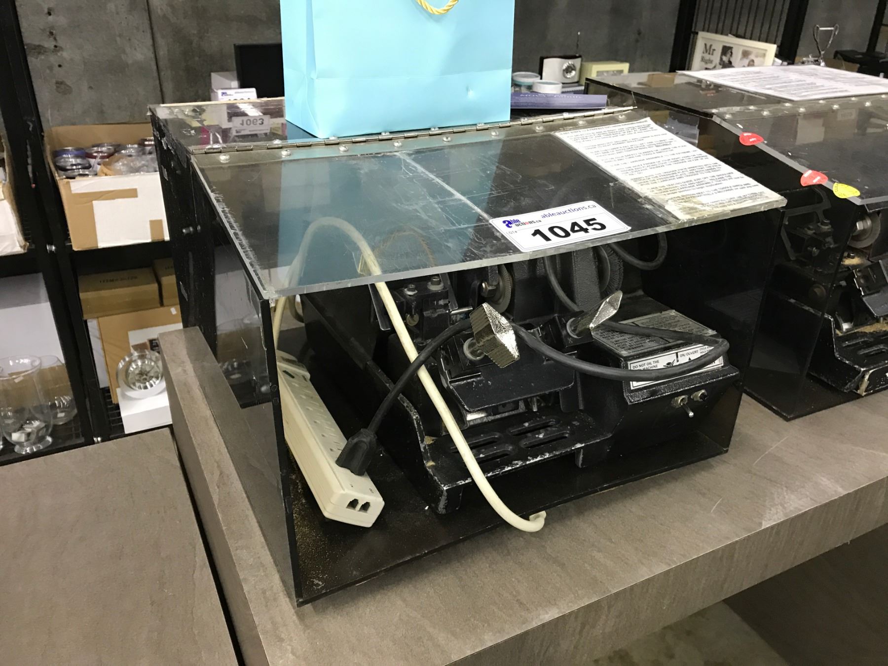 KLASSEN MODEL 4KCC KEY CUTTING MACHINE WITH ENCLOSURE