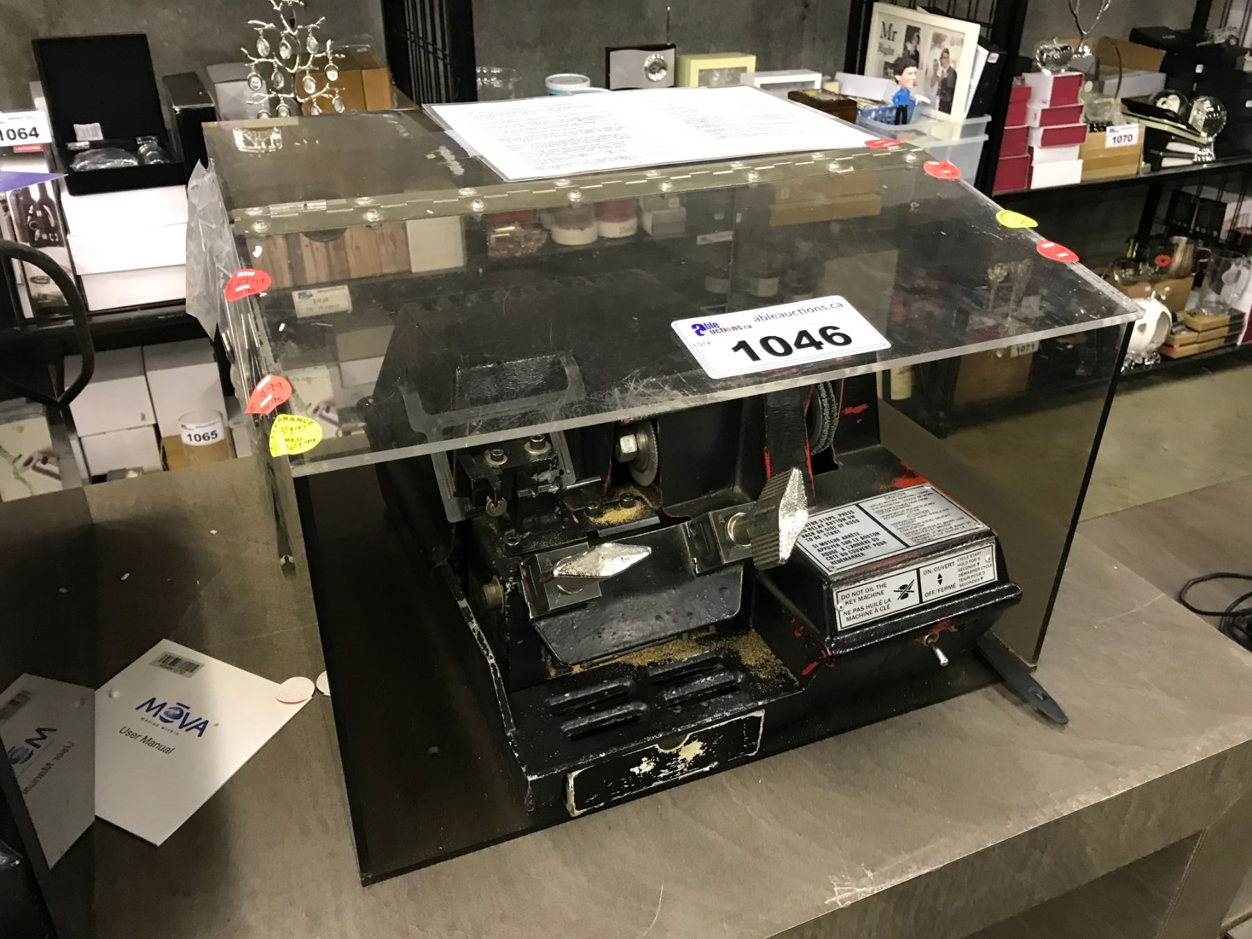 KLASSEN MODEL 4KCC KEY CUTTING MACHINE WITH ENCLOSURE - Able Auctions