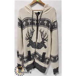 RED DRAGON MENS WHITE/GREY DEER ZIP UP