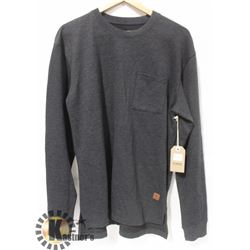 EKUMENIK MENS DARK GREY CREW NECK POCKET FRONT