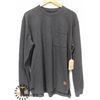 Image 1 : EKUMENIK MENS DARK GREY CREW NECK POCKET FRONT