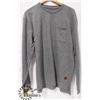 Image 1 : EKUMENIK MENS LIGHT GREY CREW NECK POCKET FRONT