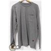 Image 1 : EKUMENIK MENS LIGHT GREY CREW NECK POCKET FRONT
