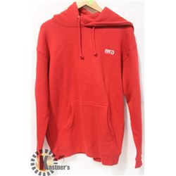 NINEONESEVEN RED MENS WHITE LOGO PULLOVER