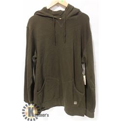 BRIXTON WASHED BROWN MENS PULLOVER HOODIE WITH