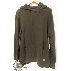 BRIXTON WASHED BROWN MENS PULLOVER HOODIE WITH