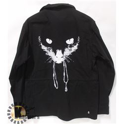 DIAMOND MENS BLACK ZIP UP POCKET FRONT JACKET