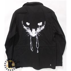 DIAMOND MENS BLACK ZIP UP POCKET FRONT JACKET