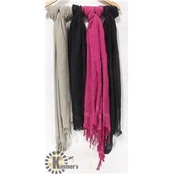 LOT OF 4 WOMENS SCARVES