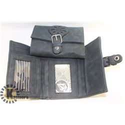 LOT OF 2 VOLCOM NAVY BLUE WOMENS WALLETS