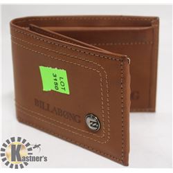 BILLABONG MENS BROWN LEATHER WALLET