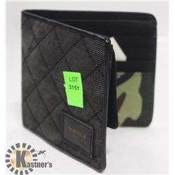 NIXON MENS FABRIC BLACK/CAMO WALLET