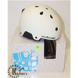 SANDBOX SIZE SMALL WHITE SNOW HELMET