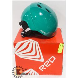 RED HIFI SIZE 57-59CM GREEN SNOW HELMET